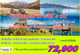 นิวซีแลนด์ เกาะใต้ 6 วัน 4 คืน