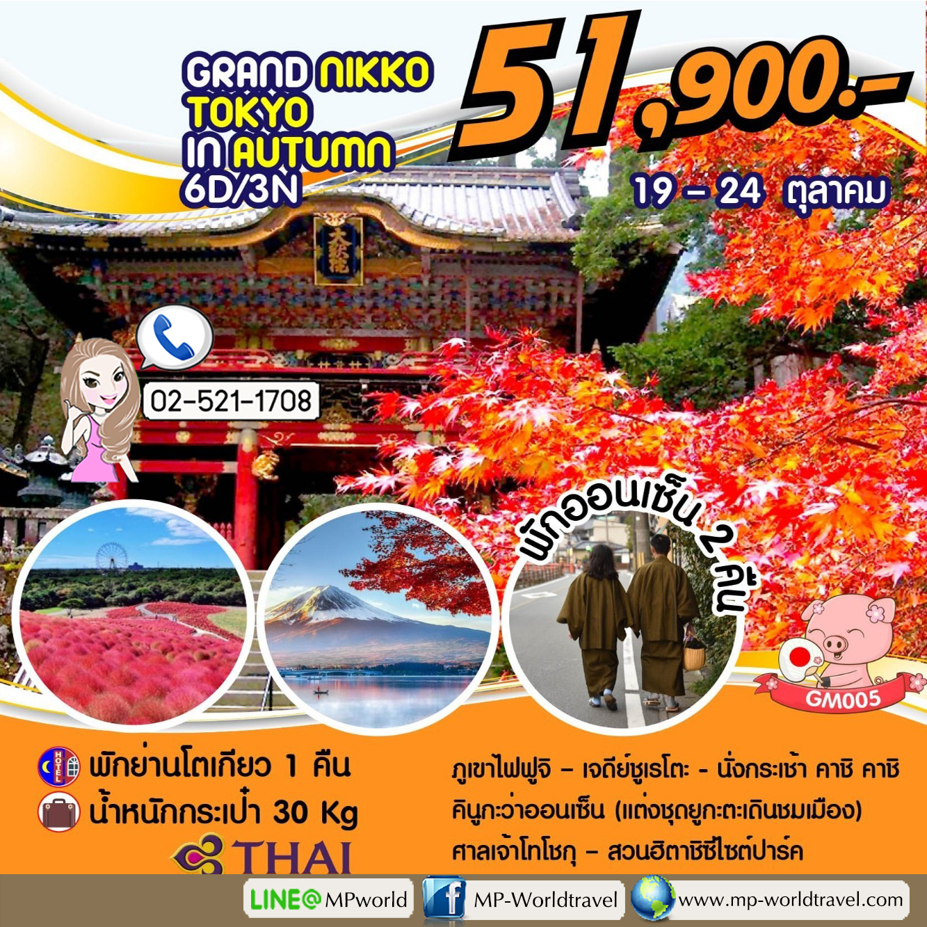 ทัวร์ญี่ปุ่น_GRAND NIKKO TOKYO IN AUTUMN 6D3N (TG)