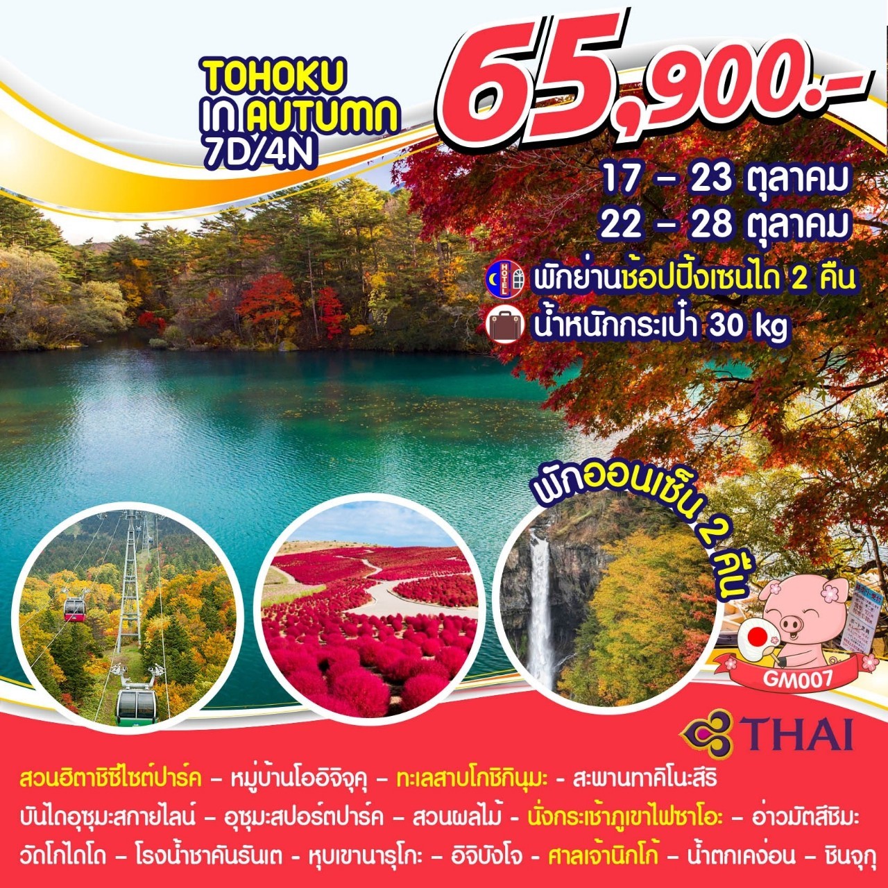 ทัวร์ญี่ปุ่น_TOHOKU IN AUTUMN 7D4N BY TG OCT 2019